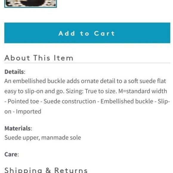 J. Crew Suede Jeweled Embellished Buckle Flats Black Size 6 Pointy Toe - Picture 6 of 6